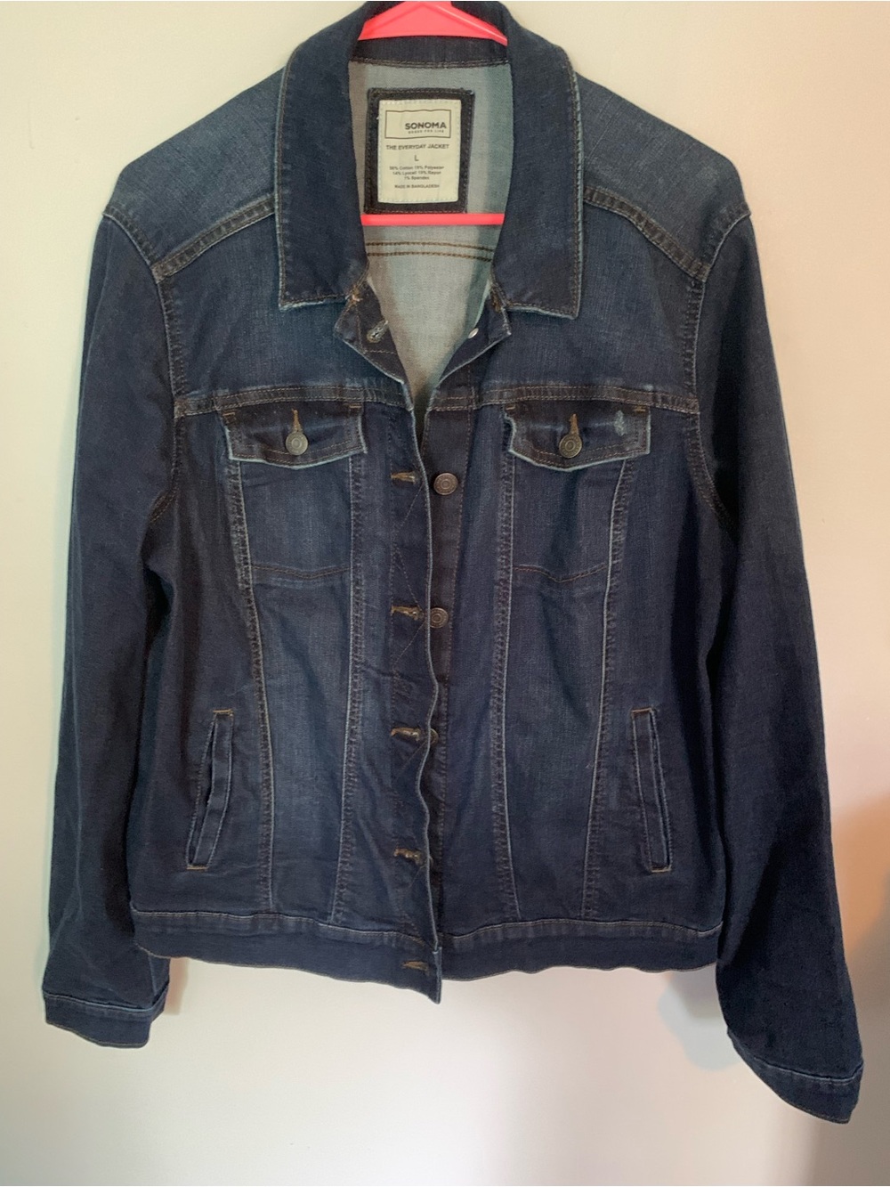 Sonoma Blue Jean Women's Everyday Denim Jacket, size Large